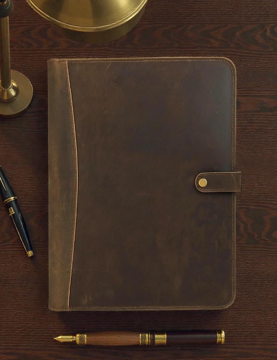 leather-portfolio-organizer-resume-document-holder-padfolio-customizable-document-organiser-1 Leather Portfolio Organizer, Resume Document Holder Padfolio, Customizable Document Organiser - Image 1