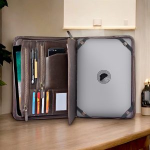 Personalized Leather Portfolio, Custom Padfolio - Image 1